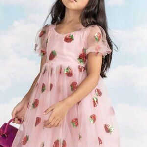 Lola + The Boys Strawberry Sequin Tulle Dress Size 8